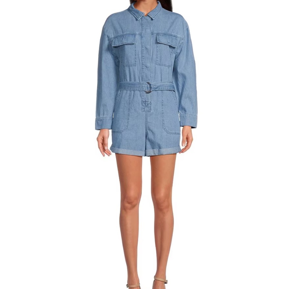 Gianni Bini Romper Denim Light Wash/ Soft and Lightweight